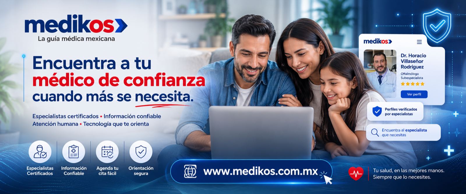 Medikos, la guía médica mexicana. Encuentra a tu médico de confianza cuando más se necesita.